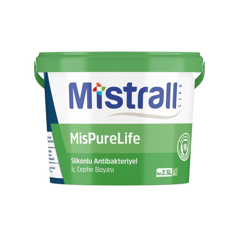 Portina Mutfak & Kapı - 2.5 L MisPureLife Silikonlu Anitbakteriyel İç Cephe Boyası