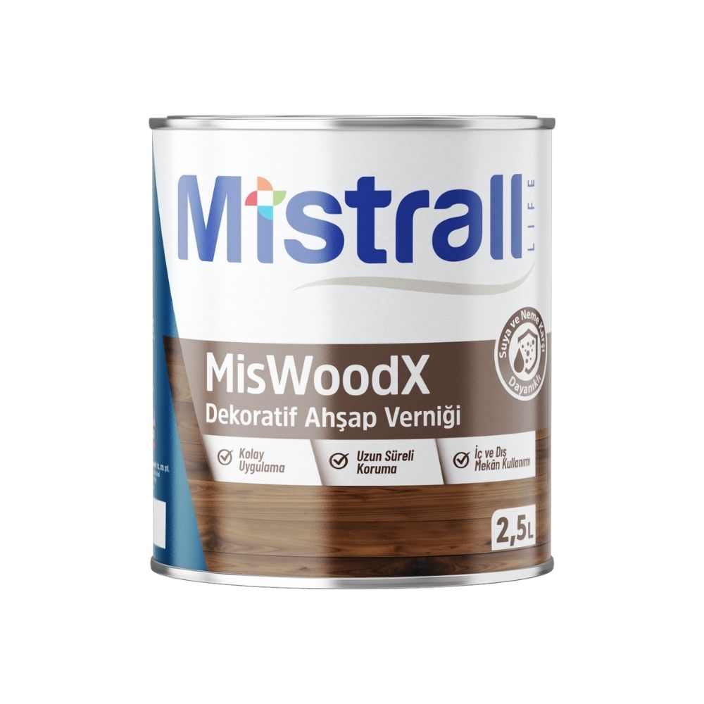2.5 L MisWood Dekoratif Ahşap Verniği